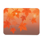 Herbstgestaltung mit Ahorn-Blätter und Bukett-Effe Magnet (Horizontal)