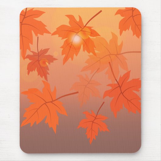 Herbstgestaltung mit Ahorn-Blätter und Bukett-Effe Mousepad (Vorne)