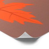 Herbstgestaltung mit Ahorn-Blätter und Bukett-Effe Poster (Ecke)