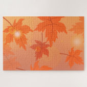 Herbstgestaltung mit Ahorn-Blätter und Bukett-Effe Puzzle (Horizontal)