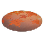 Herbstgestaltung mit Ahorn-Blätter und Bukett-Effe Schneidebrett (Ecke)