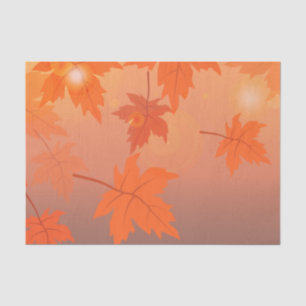 Herbstgestaltung mit Ahorn-Blätter und Bukett-Effe Seidenpapier