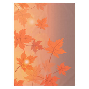 Herbstgestaltung mit Ahorn-Blätter und Bukett-Effe Tischdecke