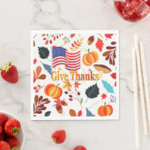 Herbstgestaltung mit Erntedank-Feier Serviette (Beispiel)