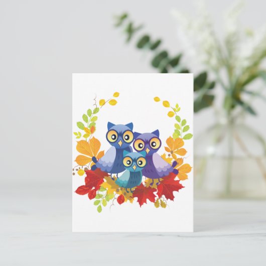 Herbstgewächse Postkarte (Stehend Vorderseite)