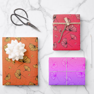 Herbstginkt Geschenkpapier Set