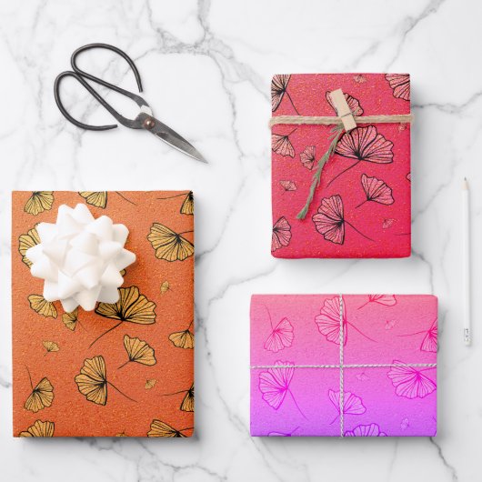 Herbstginkt Geschenkpapier Set (Vorderseite)