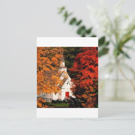 Herbstgipfelfarbe Vermont Postkarte (Stehend Vorderseite)