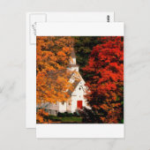 Herbstgipfelfarbe Vermont Postkarte (Vorne/Hinten)