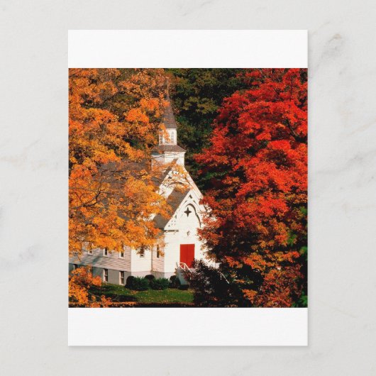 Herbstgipfelfarbe Vermont Postkarte (Vorderseite)