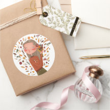 HerbstGirl-Blume und Zeichnend Blätter