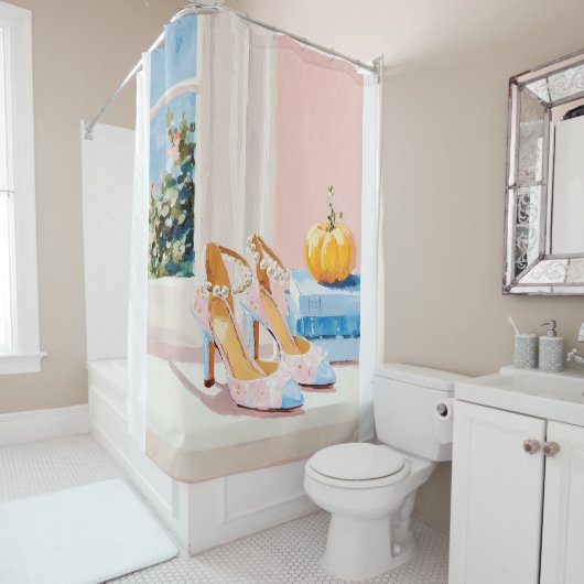 Herbstglanz mit hohen Absätzen Mode Duschvorhang (Beispiel)
