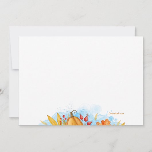 Herbstglory Harvest Einladung (Rückseite)