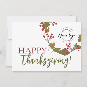 Herbstglücklich Thanksgiving Custom Logo fällt kle Karte