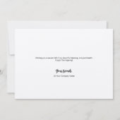 Herbstglücklich Thanksgiving Custom Logo rustikal Karte (Rückseite)