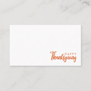 Herbstglücklich Thanksgiving Gruß Platzkarte