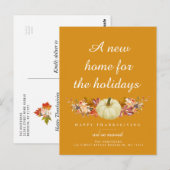 Herbstglückliche Danksagung Postkarte (Vorne/Hinten)