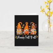 Herbstglücklicher Herbst Gnome Pumpkin Truck Herbs Karte (Gelbe Blume)