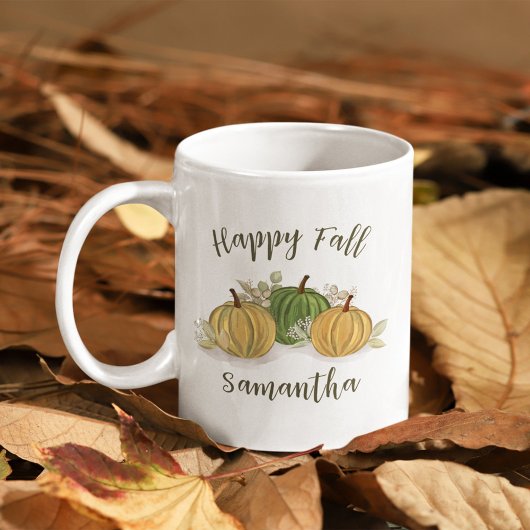 Herbstglücksfall Wasserfarbe Personalisiert Kaffeetasse