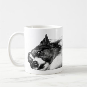 Herbstglühen, Corgi-Skizze zurückhalten Kaffeetasse