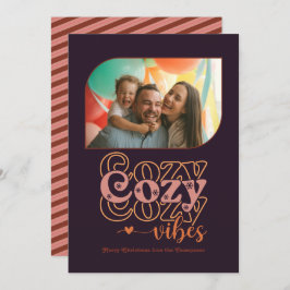 Herbstglühen Gemütliches Vibes Nur Weihnachts-Foto Feiertagskarte