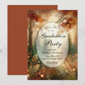 Herbstglühen im verzauberten Abschluss des Waldes Einladung (Vorne/Hinten)