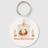 "Herbstglühen in jeder Sekunde - Cosy Fall Coffee  Schlüsselanhänger (Rückseite)