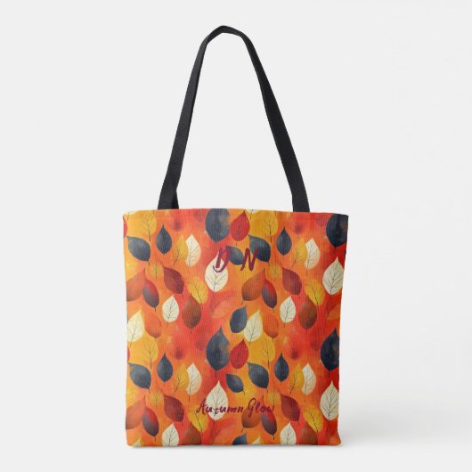 Herbstglühende Tasche mit warmen Herbstfarben (Rückseite)