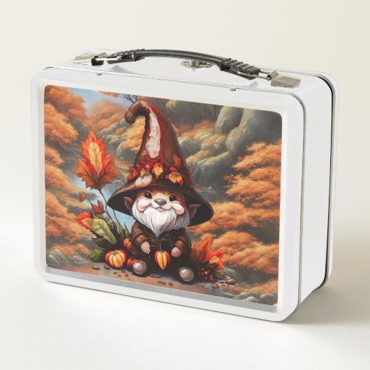 Herbstgnom Metall Brotdose (Rückseite)