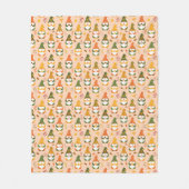 Herbstgnomen im Waldmuster Fleecedecke (Vorderseite)