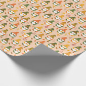 Herbstgnomen im Waldmuster Geschenkpapier (Ecke)