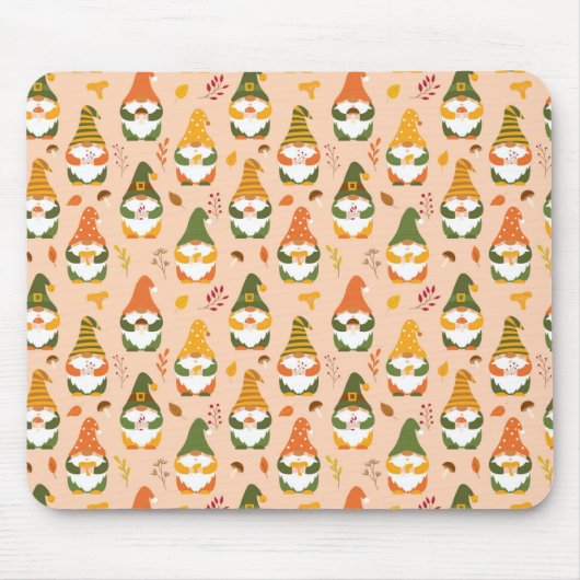 Herbstgnomen im Waldmuster Mousepad (Vorne)