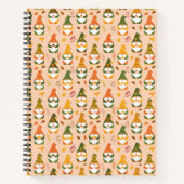 Herbstgnomen im Waldmuster Notizblock (Vorderseite)