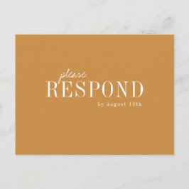 Herbstgold Moderne Typografie Hochzeit im Herbst U Einladungspostkarte