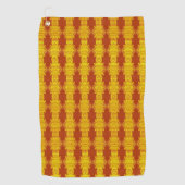 Herbstgold Stammesmuster Golfhandtuch (Vorderseite)