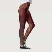 Herbstgoldblättrige Wirbel Fraktal Landschaft Leggings (Rechts)