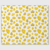 Herbstgoldene Blume Design fällt nahtlos Geschenkpapier (Flach)
