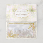 Herbstgoldkastanie-Blätter Tischnummer Platzkarte (Außenseite Aufgefaltet)