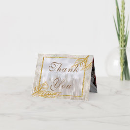 Herbstgoldkastanienhochzeit - Blätter Dankeskarte