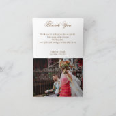 Herbstgoldkastanienhochzeit - Blätter Dankeskarte (Innenseite)