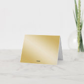 Herbstgoldkastanienhochzeit - Blätter Dankeskarte (Rückseite)