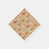 Herbstgomene mit Herbstleaves Erntedank Dinner Serviette (Ecke)