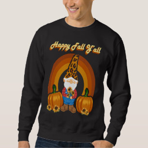 Herbstgomes Zwerg Frühjahr Herbst Leopard Druckpum Sweatshirt