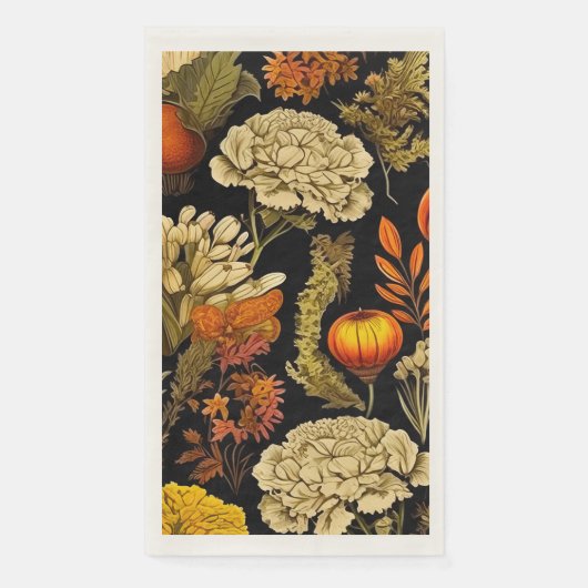 Herbstgotische Blumenhandtücher Serviette (Vorderseite)