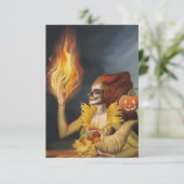 Herbstgöttin Dankeskarte (Stehend Vorderseite)