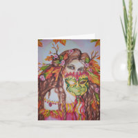 Herbstgöttin ernten Moon Masquerade Notecard