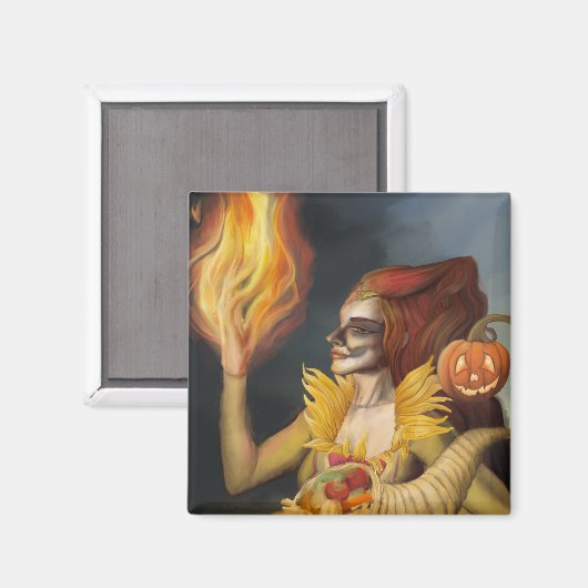 Herbstgöttin Magnet (Vorderseite/Rückseite)