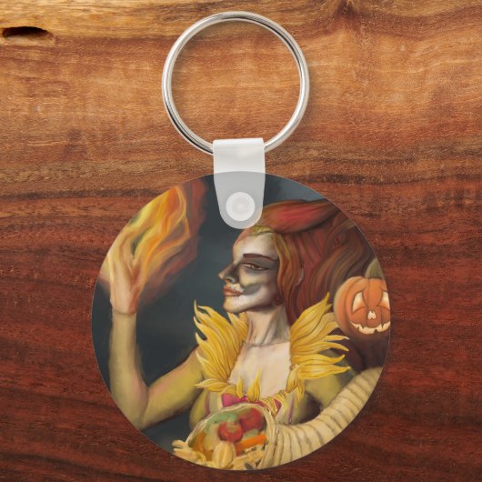 Herbstgöttin Schlüsselanhänger (Rückseite)