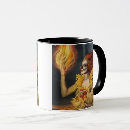 Herbstgöttin Tasse (VorderseiteRechts)