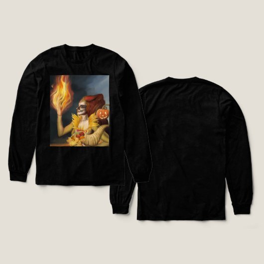 Herbstgöttin Tri-Blend Shirt (Design Vorderseite & Rückseite)